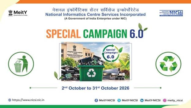 NICSI Undertakes Cleanliness and Pendency Reduction Activities Under Special Campaign 6.0