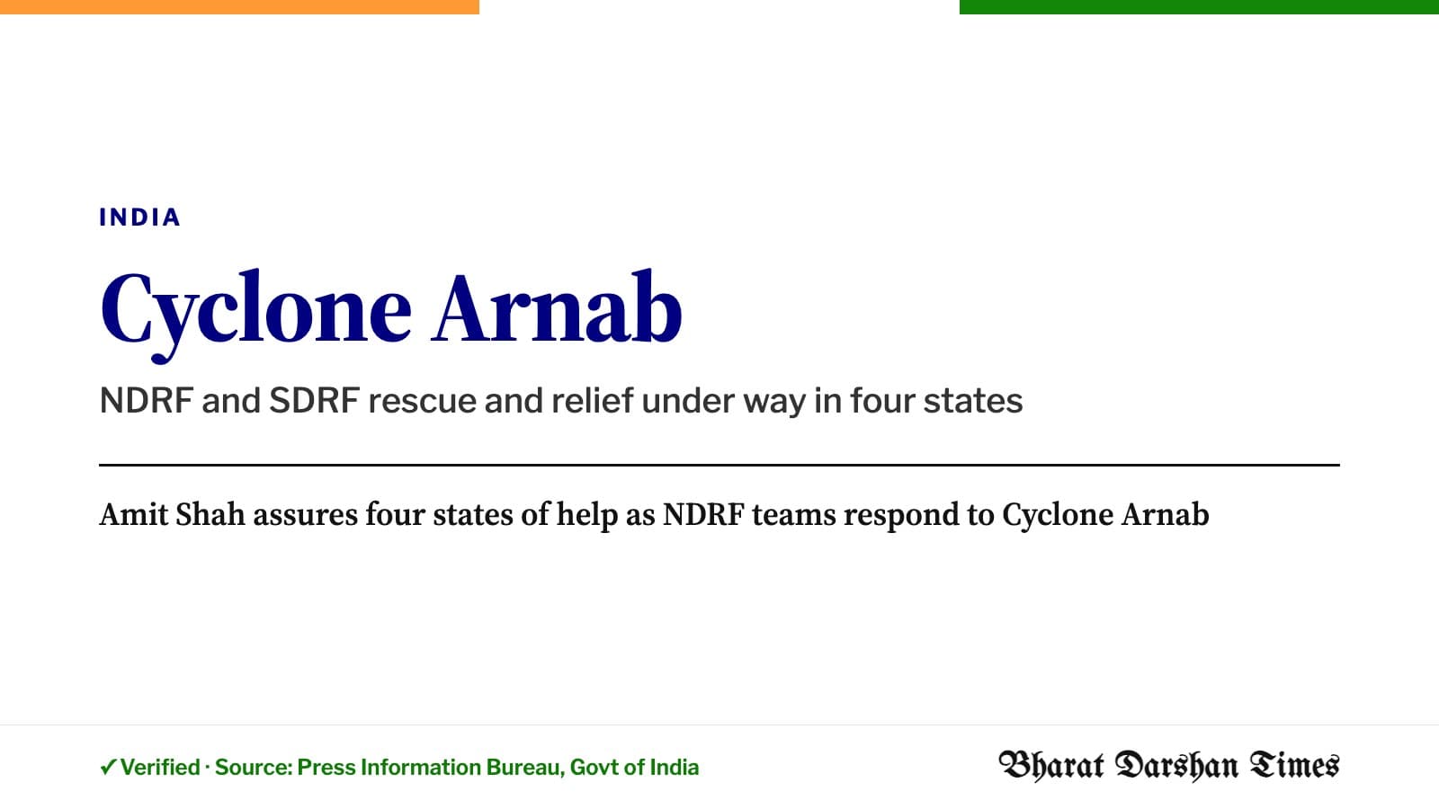 Amit Shah assures four states of help as NDRF teams respond to Cyclone Arnab